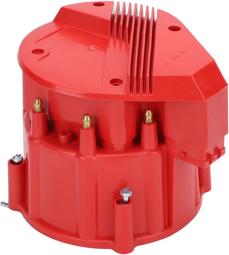 Large Distributor Cap Rotor Kit, Replacement Distributor Cap and Rotor Assembly for K549 SBC 283 305 307 327 350 400 454 396 427 HEI Ignition Systems (Red) - Image 4