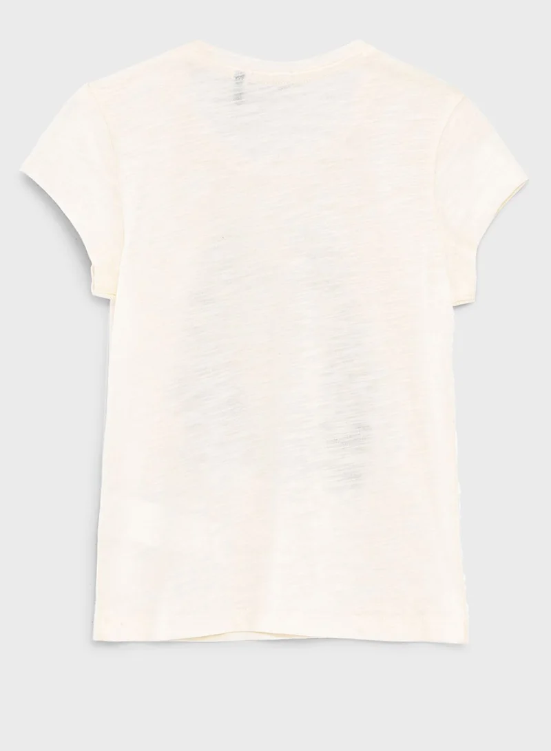 IKKS Kids Hand Heart Print T-Shirt