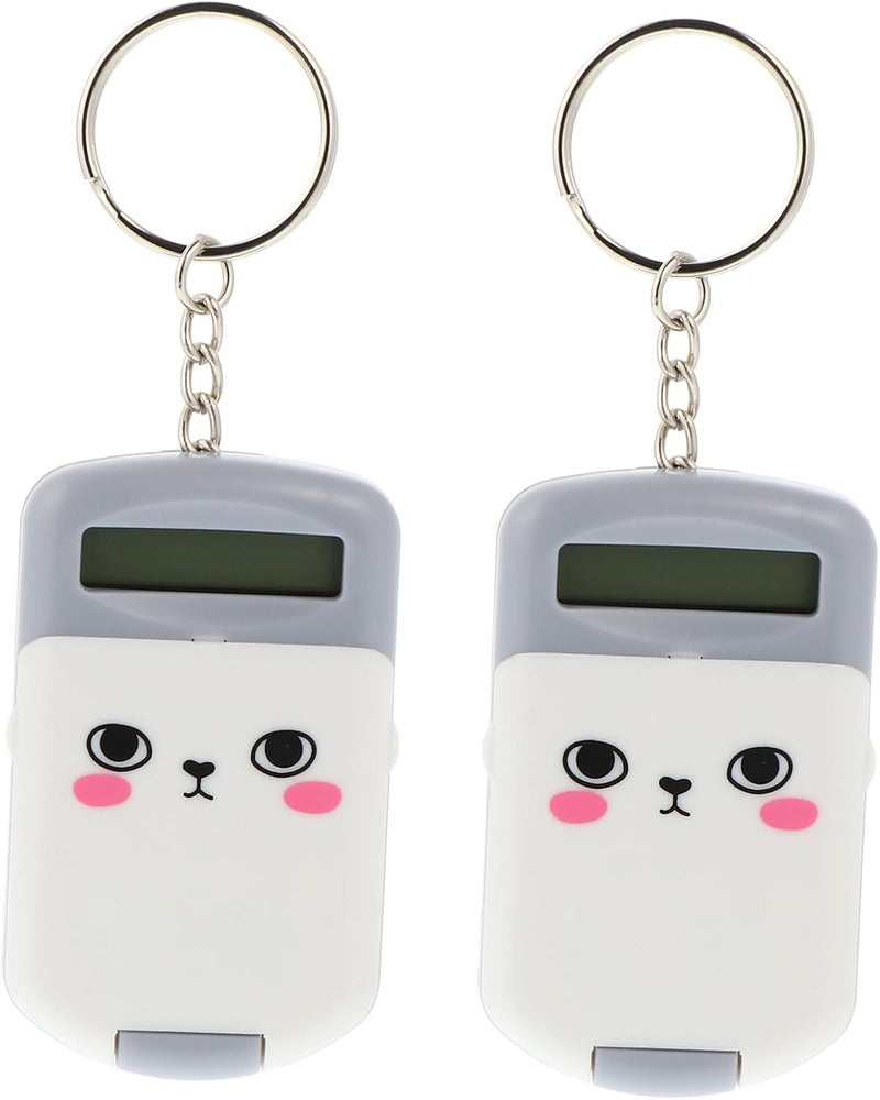 UKCOCO 2pcs Mini Portable Exam Calculators for Students Pocket Sized Electronic Counters Durable Plastic Compact Learning Tools for School Office and Everyday Use - Image 1