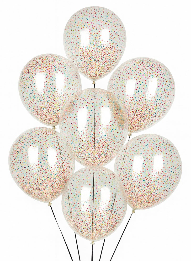 نقطة الحزب 8 قطع من البالونات اللاتكس، بالونات مقاس 12 بوصة مع كرات بوليستر بألوان مختلطة (2.8 جرام) لتزيين أعياد الميلاد وحفلات الزفاف والحفلات - Image 4