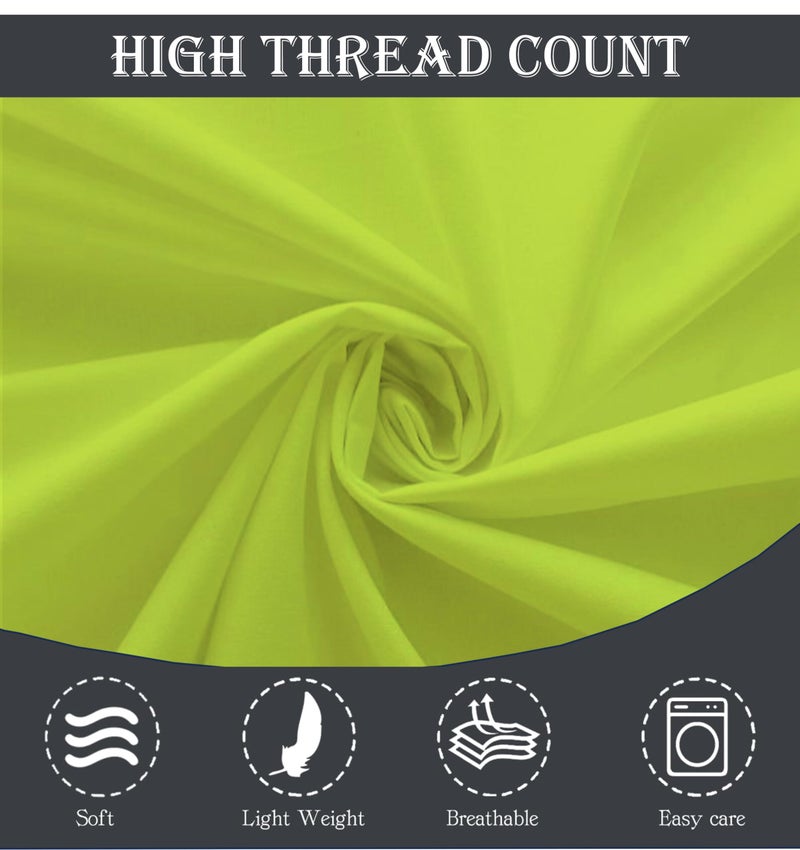 Filymore Green King Size Bedsheet Set | 240 TC Microfiber | Plain Solid Color Double Bed Sheet with 2 Pillow Covers (90x95 inches) - Image 4