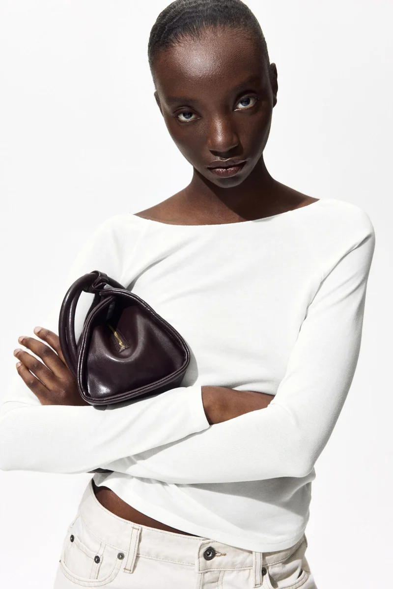 H&M Fine-knit boat-neck top
