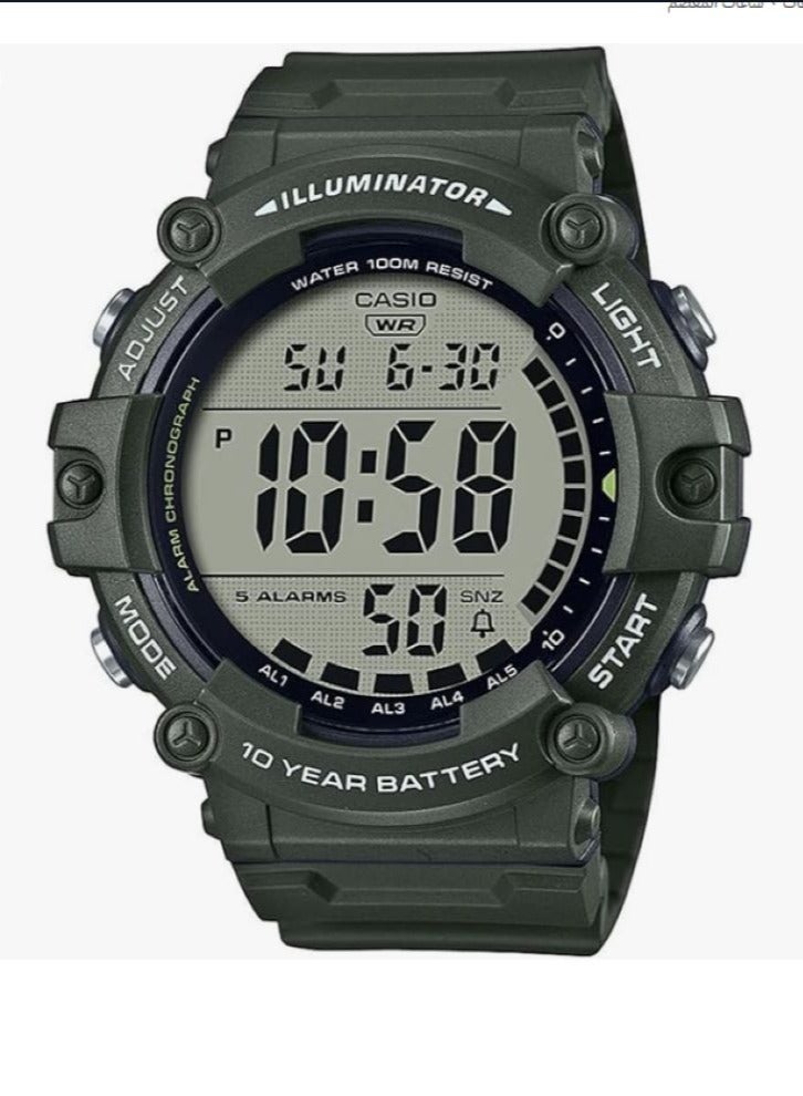 ساعة كاسيو للرجال بتصميم عصري موديل AE-1500WHX-3AVDF