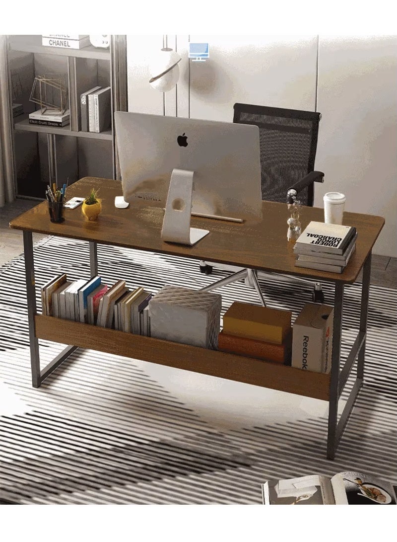 AGD Modern Design Computer Desk for Writing and Studying with Storage Shelf 120 x 45 x 72 cm - Image 2