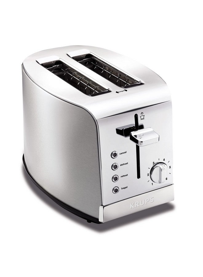 Krups KRUPS 2 Slice Toaster with 6 browning levels and 4 easy-to-use functions, Stainless Steel, Silver  - Image 1