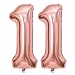 Lovoir Rose Gold 11 Number Balloons 40 Inch Giant Number 11 Balloons Foil Mylar Helium Rose Gold Number Balloons for 11th Birthday Party Supplies Anniversary Event Celebration Decorations - Image 2