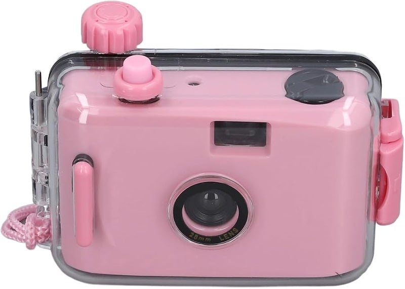 Light Pink 35mm Reusable Film Camera Retro Snorkeling 1 100s F9 28MM Lens - Image 1