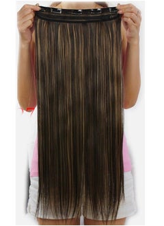 Ritzkart Hair Extension 25 Inc Golden Black Mix Highlighter Straight Extension 3H27 Golden Black  - Image 4