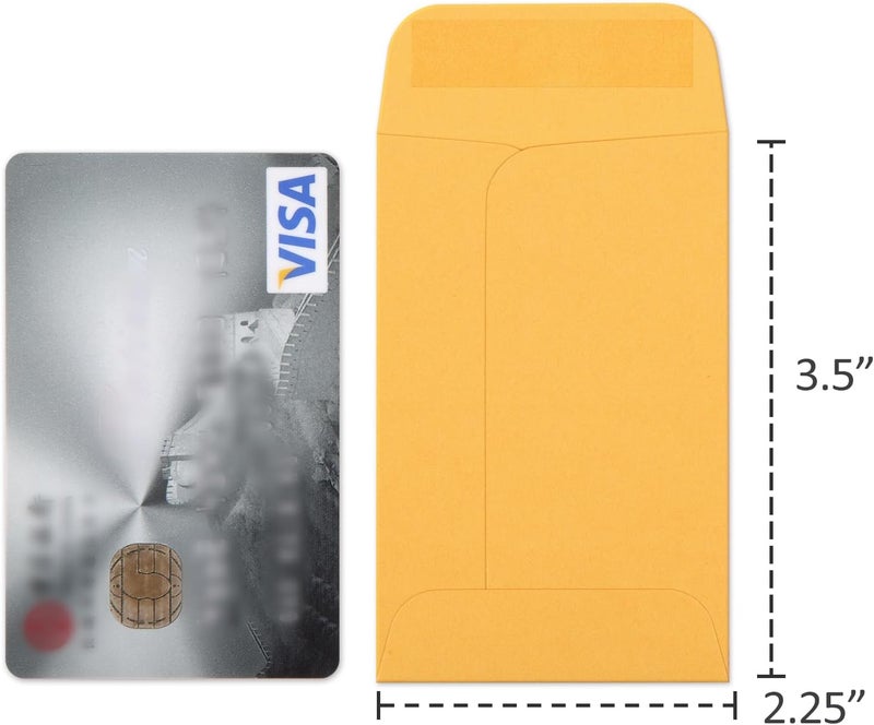 ValBox Coin Envelopes Small Parts Envelope with Gummed Flap for Home, Garden or Office Use, Kraft Seed Envelopes 500 per Box (Brown, 1 (2.25x3.5 Inches)) - Image 2