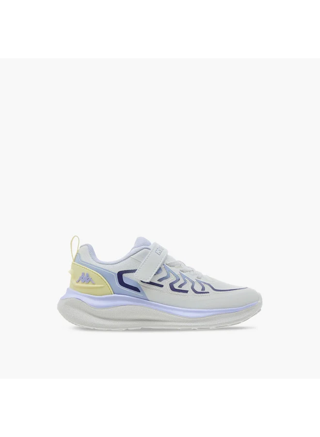 Kappa Boys Printed Sports Shoes with Hook and Loop Closure