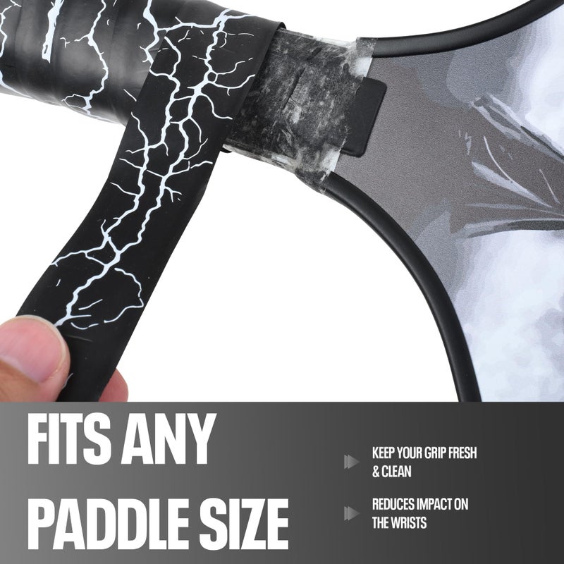 DH Mythic Replacement Grip for Pickleball & Tennis | Anti-Slip, Ultra-Durable, Sweat-Resistant Wrap (Lightning, Black) - Image 5