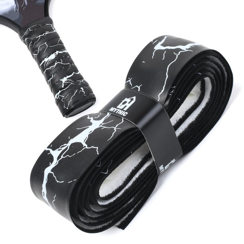 DH Mythic Replacement Grip for Pickleball & Tennis | Anti-Slip, Ultra-Durable, Sweat-Resistant Wrap (Lightning, Black) - Image 1