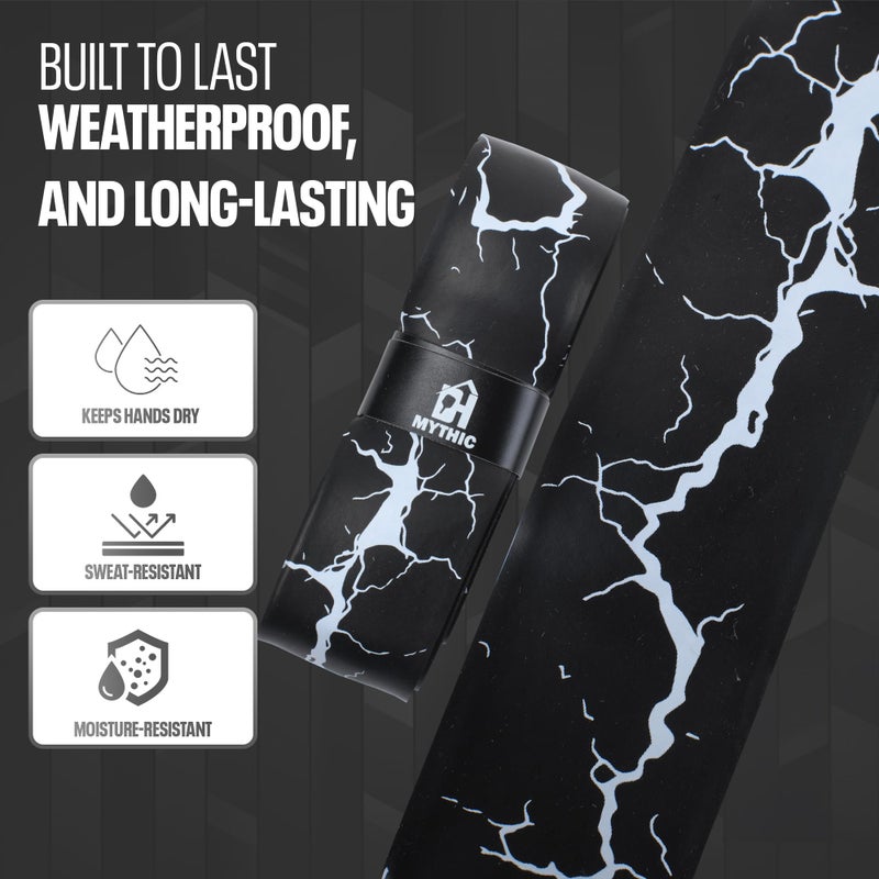 DH Mythic Replacement Grip for Pickleball & Tennis | Anti-Slip, Ultra-Durable, Sweat-Resistant Wrap (Lightning, Black) - Image 4