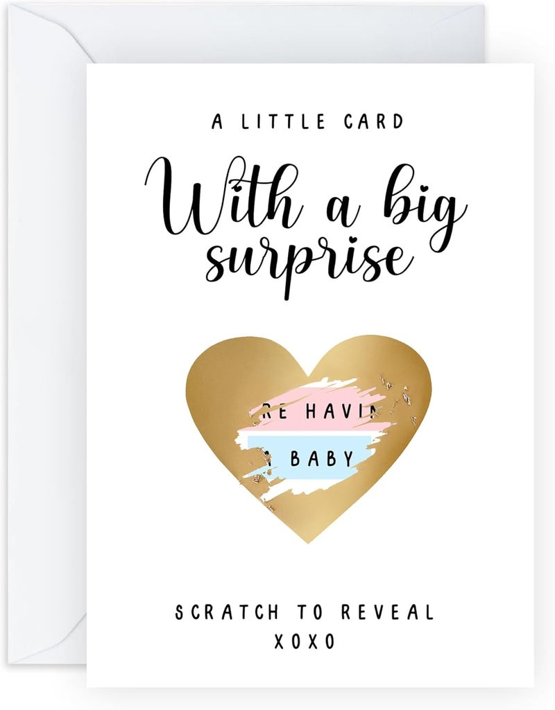 Central 23 Announcement Scratch Card - Pregnancy Announcement for Dad - Pregnancy Greeting Cards - Baby Reveals Ideas for Husband Grandparents - Comes with Stickers - Image 2