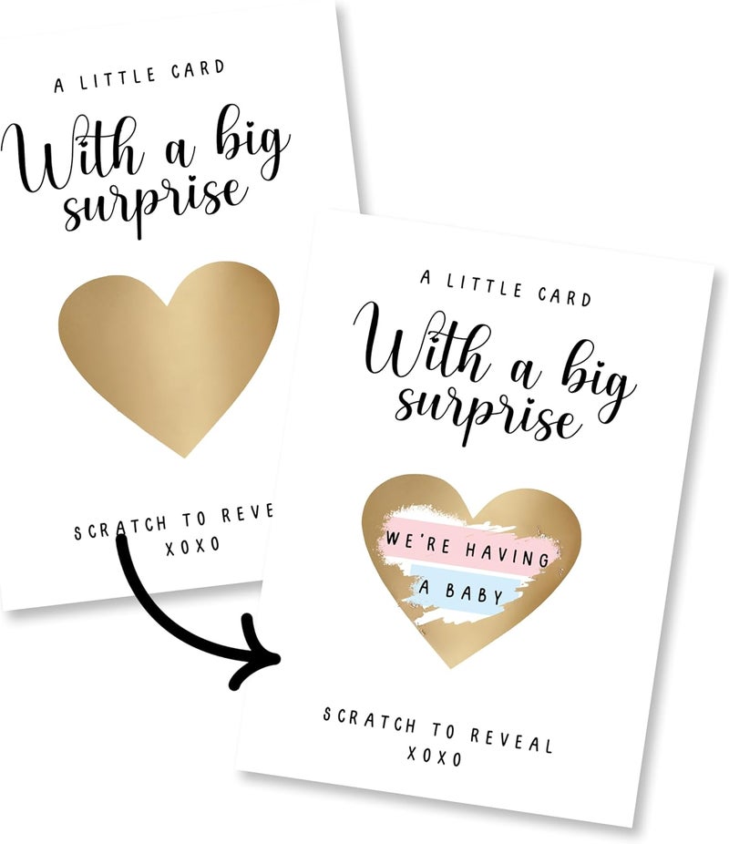 Central 23 Announcement Scratch Card - Pregnancy Announcement for Dad - Pregnancy Greeting Cards - Baby Reveals Ideas for Husband Grandparents - Comes with Stickers - Image 1