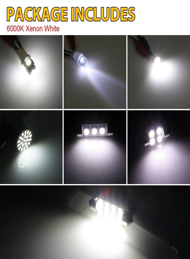 HIPOPY 42 Pcs Car LED Lights Kit, Auto Interior Bulbs Set, 6000K 12V T10 For Accessory, Brake, License Plate, Map, Parking Lights - Image 4