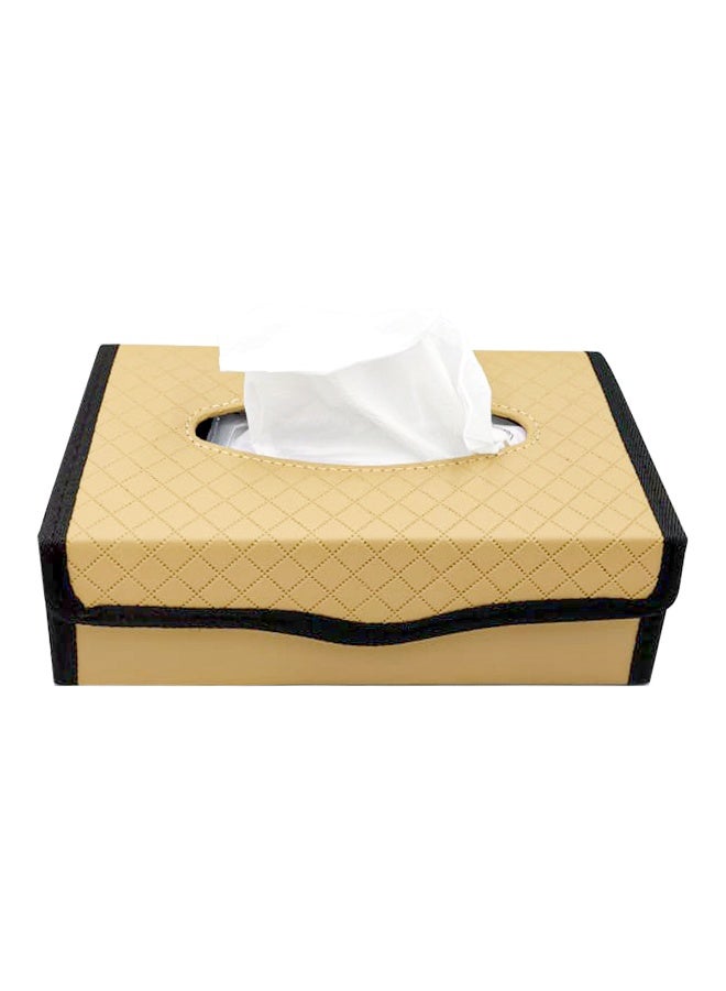 Car Tissue Holder PU Leather Foldable Tissue Box Organizer Napkin Holder for Car Seat Sun Visor Dashboard Home Office Use - Image 1