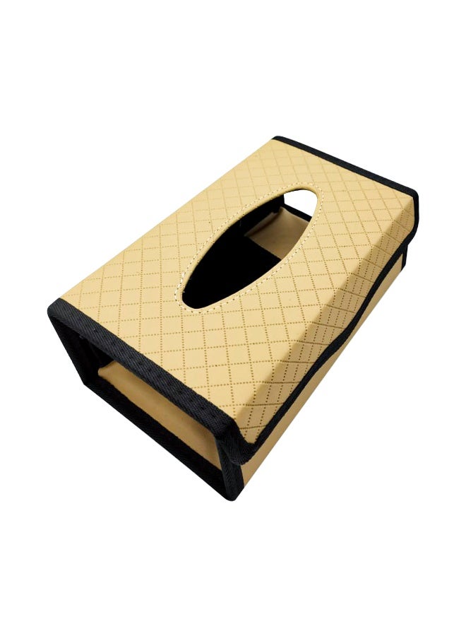 Car Tissue Holder PU Leather Foldable Tissue Box Organizer Napkin Holder for Car Seat Sun Visor Dashboard Home Office Use - Image 4