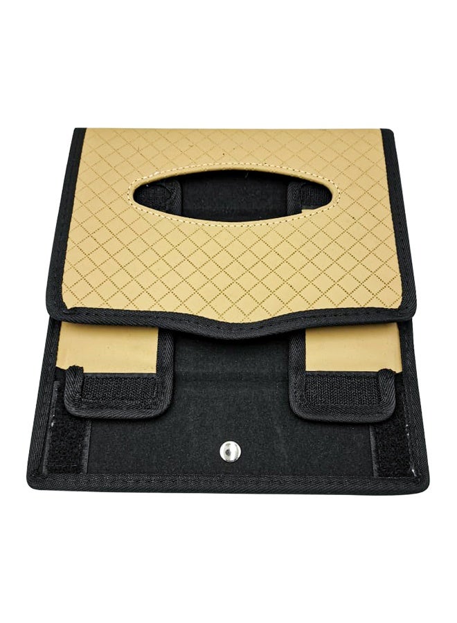 Car Tissue Holder PU Leather Foldable Tissue Box Organizer Napkin Holder for Car Seat Sun Visor Dashboard Home Office Use - Image 3