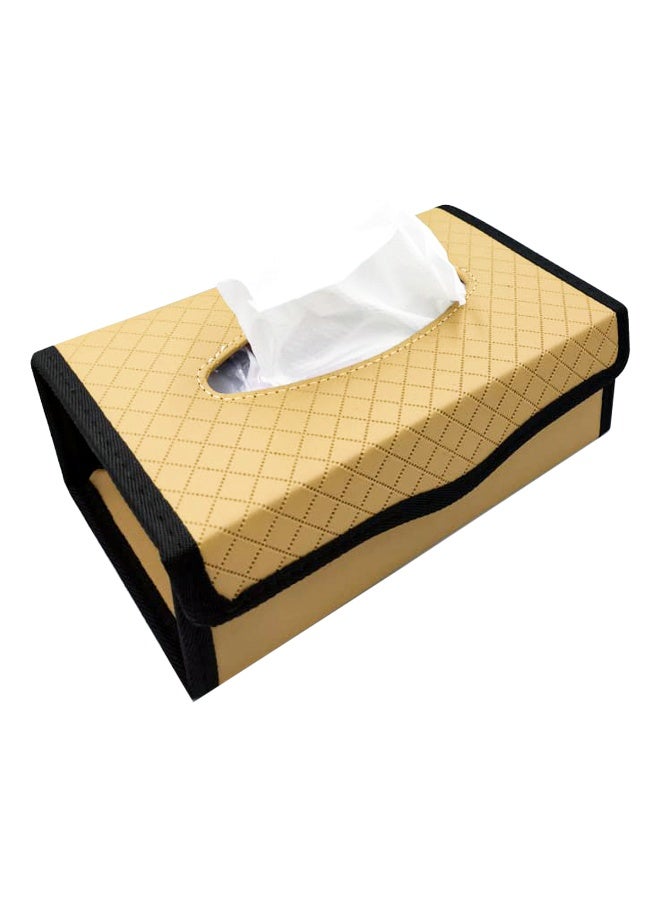 Car Tissue Holder PU Leather Foldable Tissue Box Organizer Napkin Holder for Car Seat Sun Visor Dashboard Home Office Use - Image 5