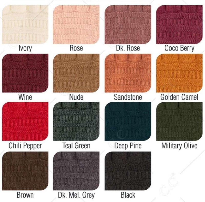 Cc Unisex Cable Knit Winter Warm Anti-Slip Touchscreen Texting Gloves - Image 3