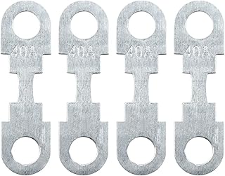 uxcell uxcell 4pcs 40A Flat Fuse Strip Metal Silver Tone for Car Automotive DC 12V Universal  - Image 1