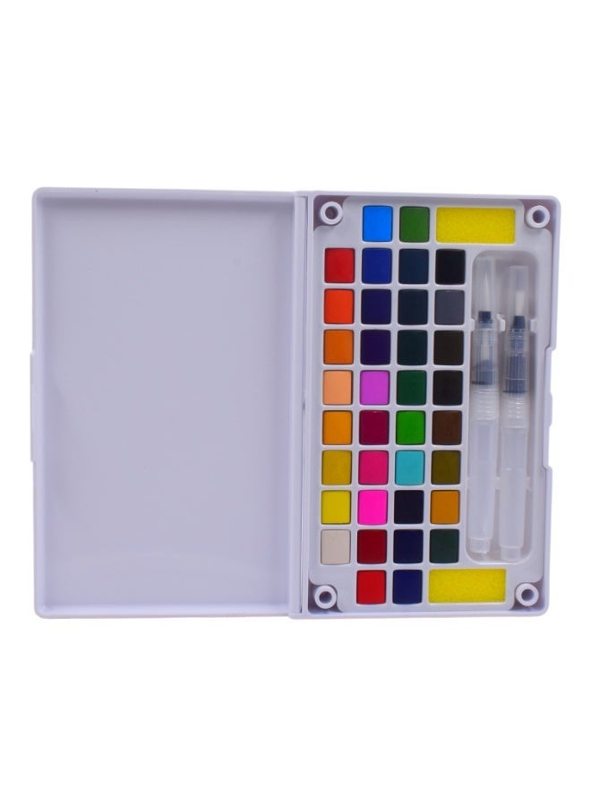 36 Watercolor Painting Set with 2 Paintbrush - Image 1