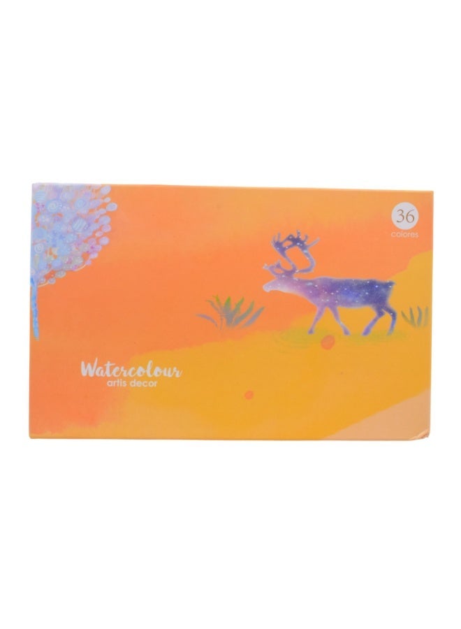 36 Watercolor Painting Set with 2 Paintbrush - Image 3