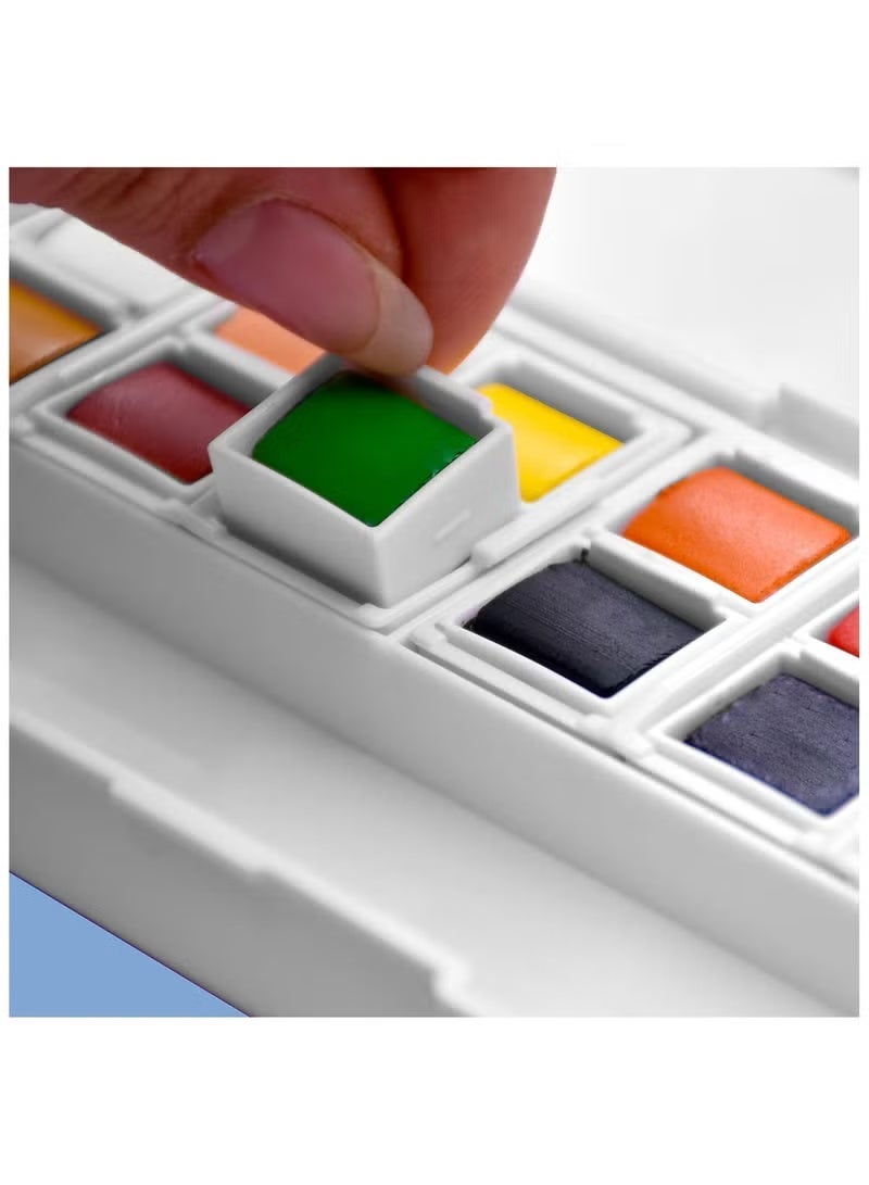 36 Watercolor Painting Set with 2 Paintbrush - Image 4