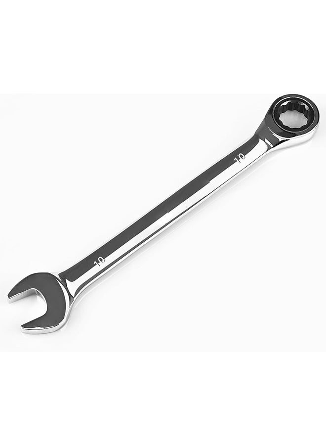10mm Ratchet Wrench, Ratcheting Combination Wrench Metric 10mm Wrench, Industrial Grade Gear Spanner with 12-Point Design, 72-Tooth Ratchet, Chrome Vanadium Steel - Image 1