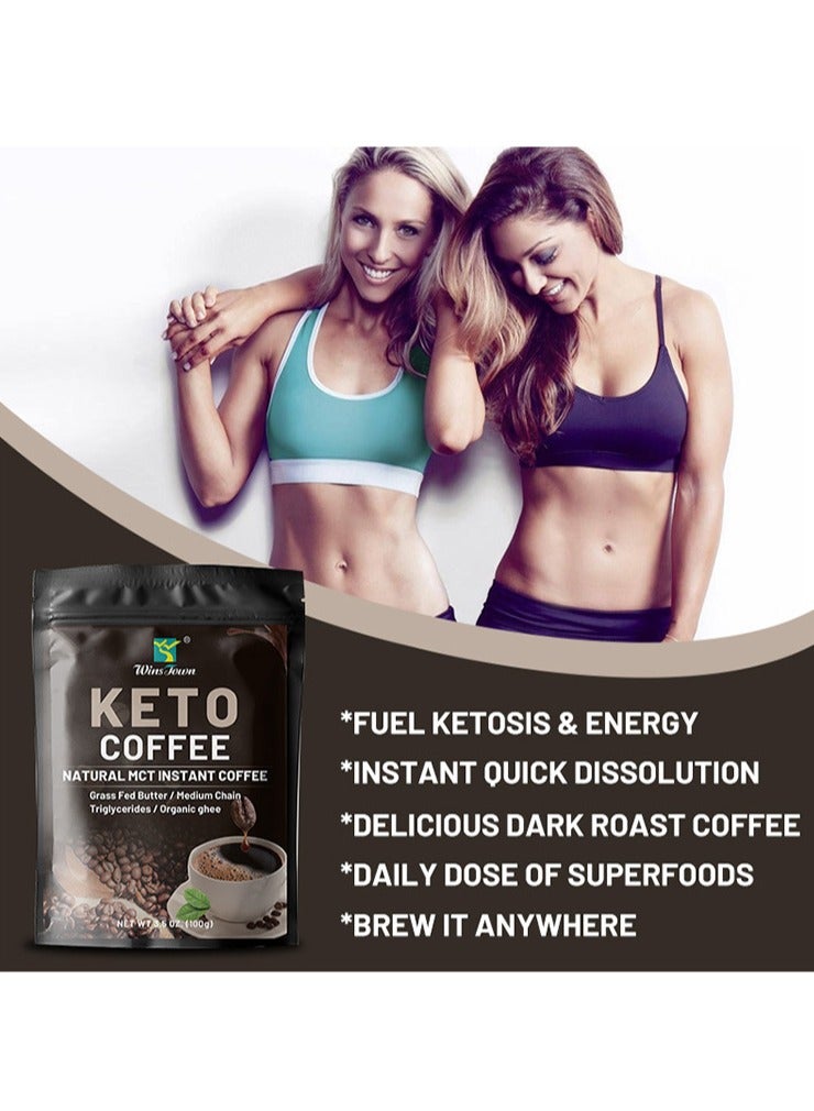 Slimming Keto Coffee Customized MCT Oil  Grass-Fed Ghee, Precision Carb Control for Accelerated Fat Burning