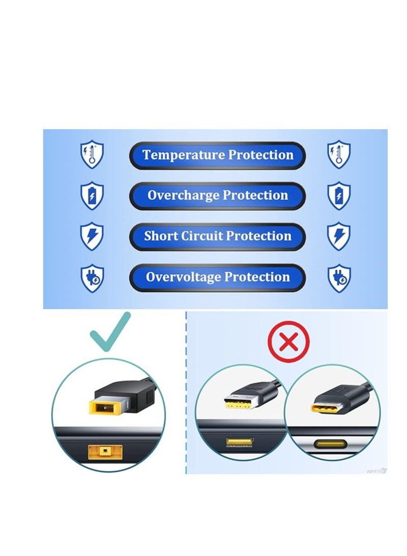 Terabyte 20V 3.25A 65W Square tip Notebook Lenovo ADLX65NLC3A ADLX65NCC3A Replacement Adapter - Image 3