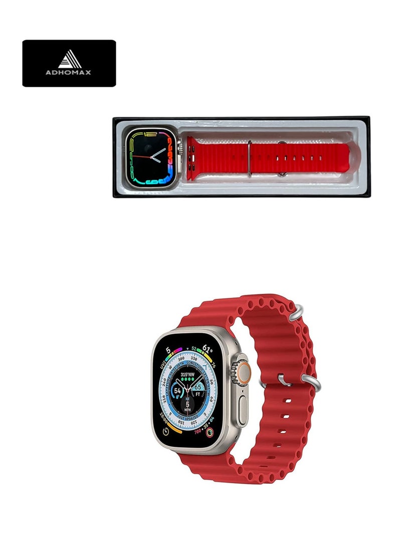 adhomax New T900 Ultra Smart Watch, Elegant Design 2.09", Infinite Display, NFC, Fitness Tracker, Heart Rate, Oxygen Monitor, Calls, Wireless Charging, Works With IOS and android for men, women - Image 3
