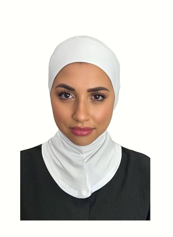 برفكتوري وشاح رأس جيرسي نينجا الرياضي، حجاب بتغطية كاملة تحت الوشاح، خفيف الوزن ومريح - أبيض  - Image 2