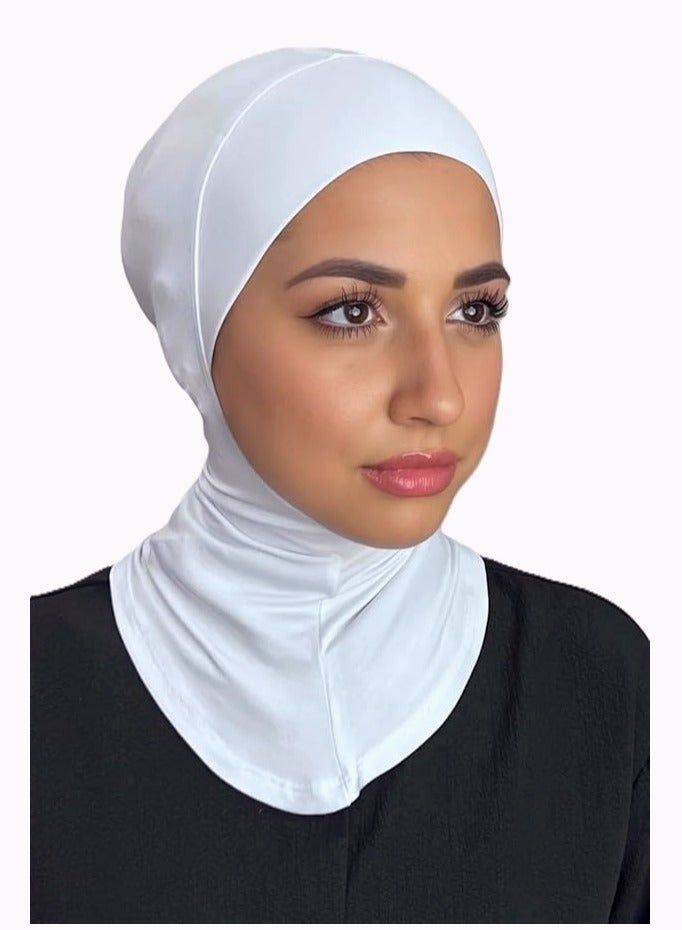 برفكتوري وشاح رأس جيرسي نينجا الرياضي، حجاب بتغطية كاملة تحت الوشاح، خفيف الوزن ومريح - أبيض  - Image 1