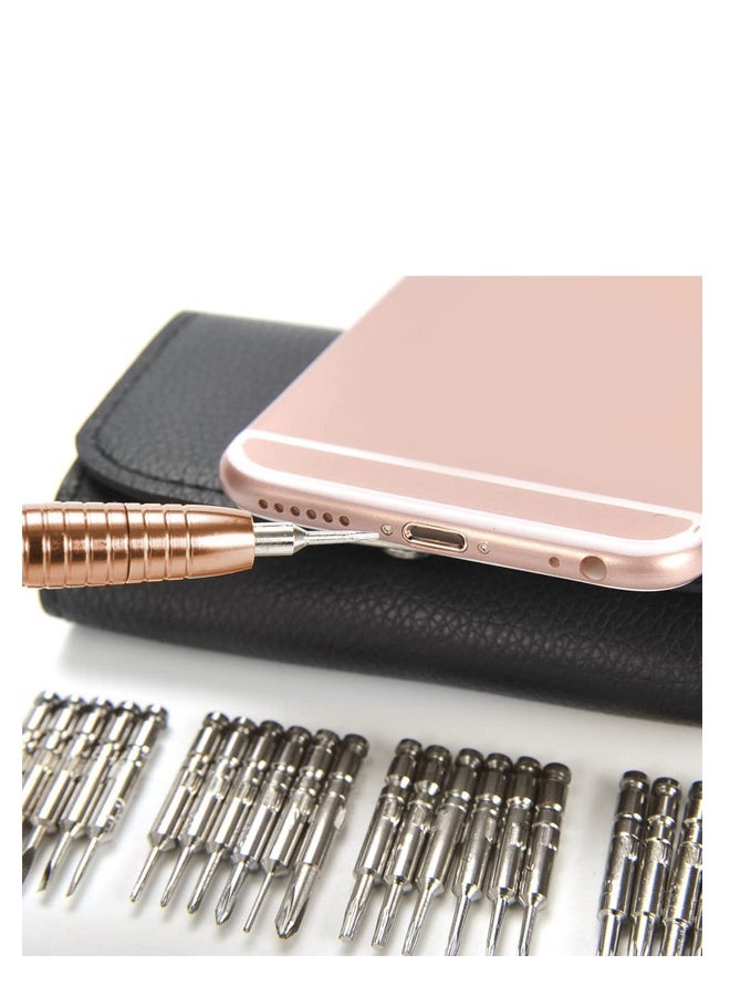24 in 1 Precision Screwdriver Set, Mini Glasses Screwdriver Repair Kit Interchangeable Torx Screwdriver Tool Kit for Sunglasses, Glasses, Watch, Game Console, Mobile Phone, iPad  - Image 4