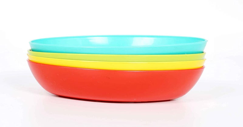 KIDINGTON Plastic Set of 4 Unbreakable Unique Shaped Colorful Microwave Safe Cooking Mixing and Serving Bowls Set for DessertCakeFoodSnacksDry Fruits Freezer Safe for Kitchen Eclipse 250 ml - Image 4