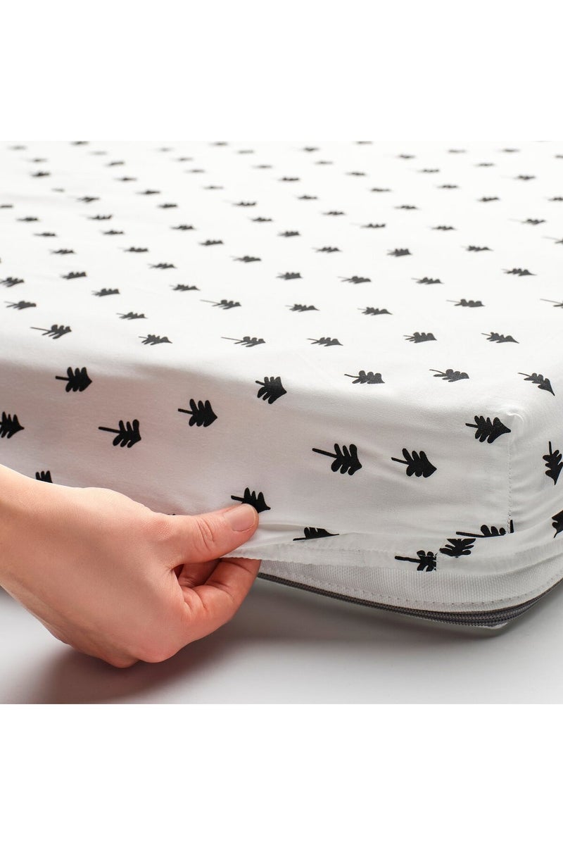 Baitique Fitted sheet for cot, white/polka dot/spotted pattern, 60 x 120 cm - Image 3