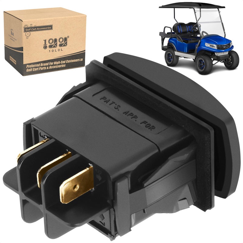 9.99WORLD MALL مفتاح التبديل للأمام والخلف FWD REV 48V لعربة الجولف الكهربائية منذ 1996 Club Car DS/Onward/Tempo/Precedent، قطعة غيار 101856001، 101856002 (مجموعة براغي بدون قاعدة) - Image 1