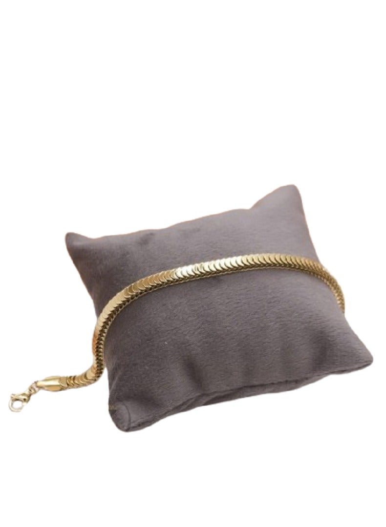 Stainless Steel Gold-Plated Snake Chain Bracelet