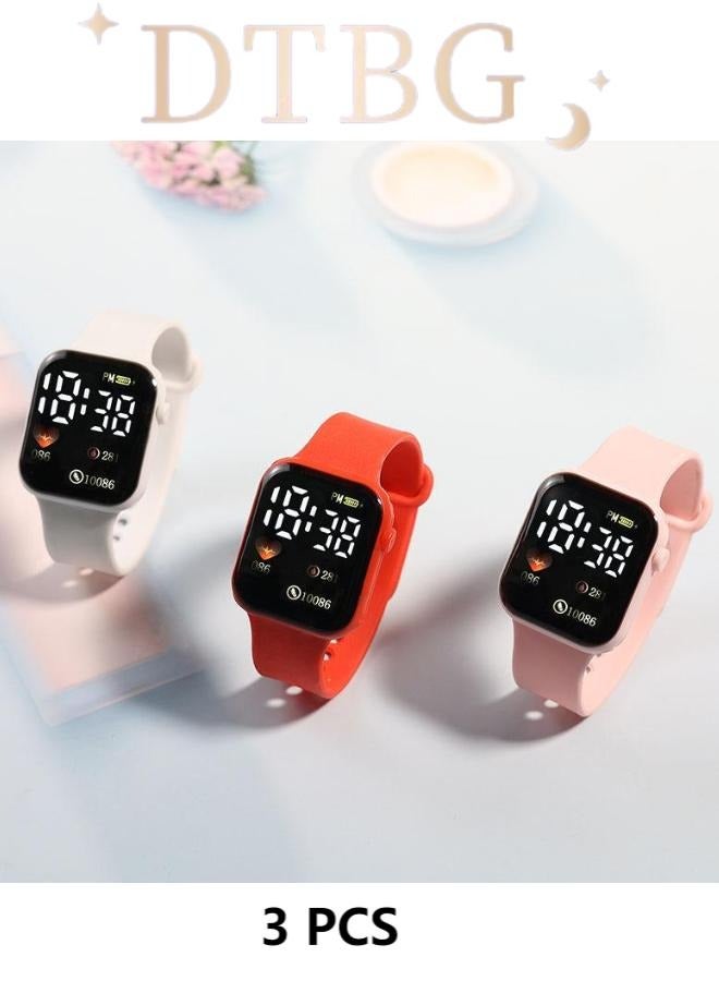 دي تي جي بي ساعة رقمية مقاومة للماء للأطفال مكونة من ٣ قطع - Image 1