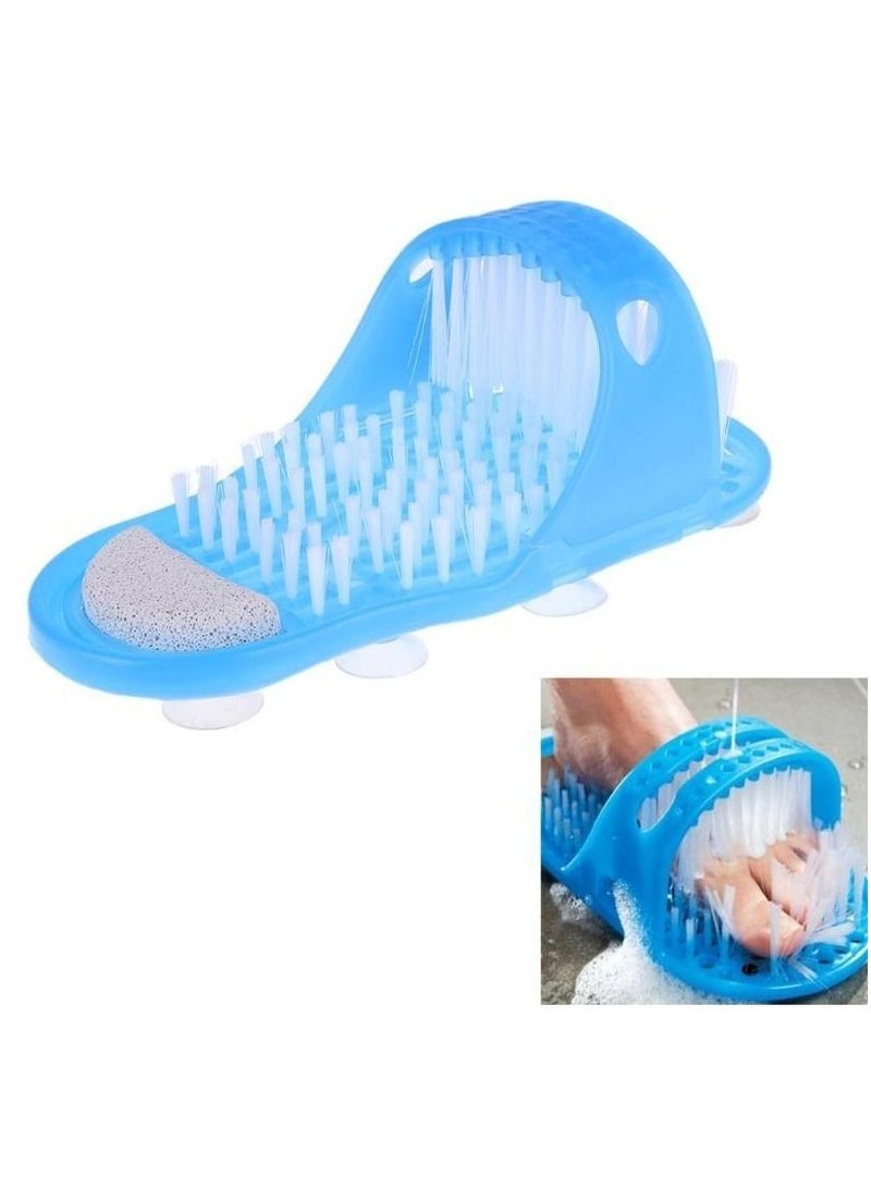 Bath Shoes Remove Dead Skin Massage Slipper Foot Care Tools Scrubber With Brush Bath Shoes Spa Shower Blue - Image 4