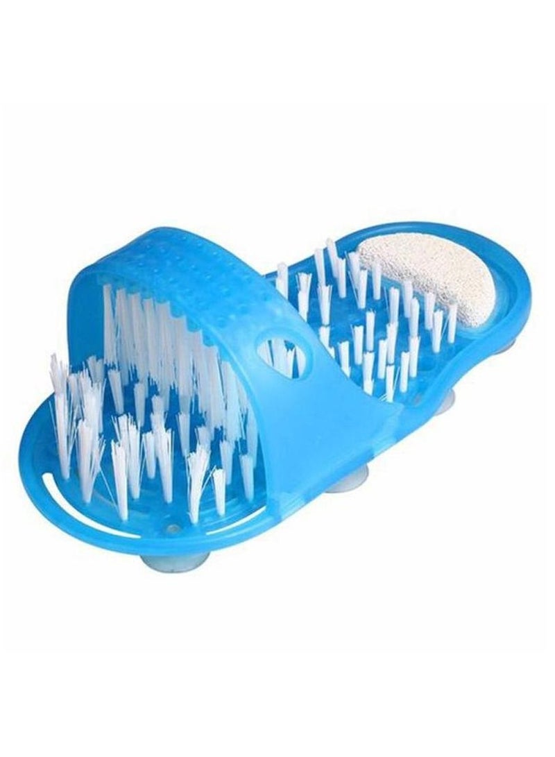 Bath Shoes Remove Dead Skin Massage Slipper Foot Care Tools Scrubber With Brush Bath Shoes Spa Shower Blue - Image 2