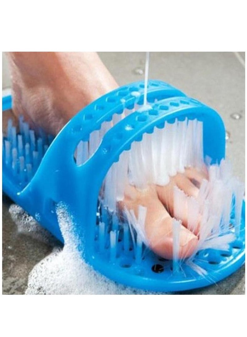 Bath Shoes Remove Dead Skin Massage Slipper Foot Care Tools Scrubber With Brush Bath Shoes Spa Shower Blue - Image 3
