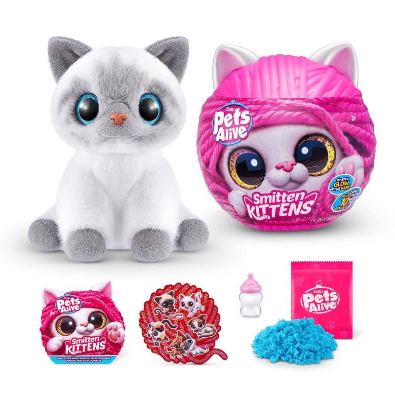 Pets Alive Smitten Kittens Surprise (Birman Cat Bonnie) by ZURU Nurture Play Soft Toy Unboxing Adopt Interactive 10 Sounds - Image 1