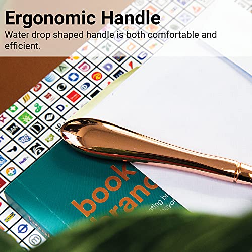 Uncommon Desks Rose Gold Letter Opener Knife - Smooth Metal Plated Envelope Opener - Ergonomic Rounded Handle for Comfort - Home and Office Mail Supplies - 1 Pack - Image 3