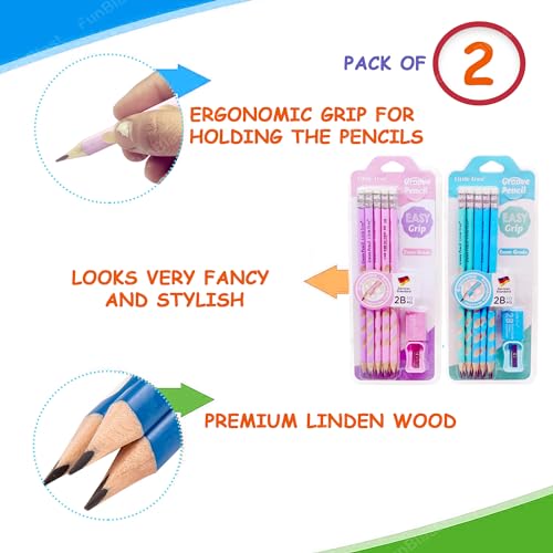 FunBlast مجموعة أدوات القرطاسية بموضوع كرة السلة من FunBlast للأطفال، مجموعة أقلام رصاص، مبراة، وممحاة للأطفال، للأولاد والبنات، هدية عيد ميلاد (متعددة الألوان) - Image 3
