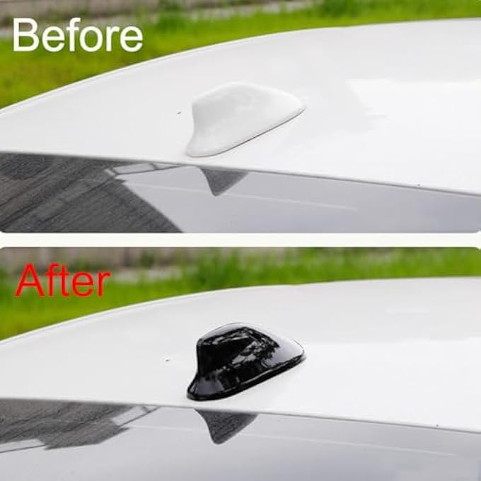 rayihni Exterior Antenna Toppers Car Shark Fin Cover Decoration Trim for Honda Accord Accessories 2018 2019 2020 2021 2022 (Glossy Black) - Image 3