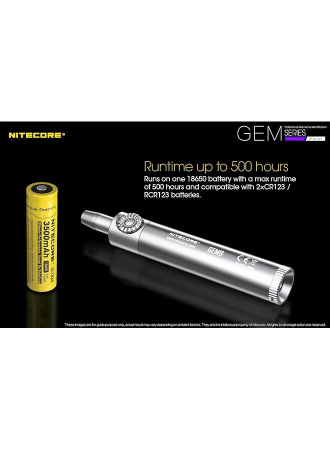 NITECORE GEM10UV Gem Identification Flashlight with Ultraviolet LED Black - Image 5