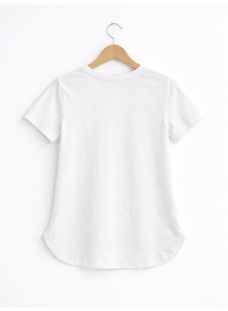 Victor And Jane  Girls Miami Graphic Embellished T-Shirt (White- Relaxed Fit) for Women | Best Price UAE